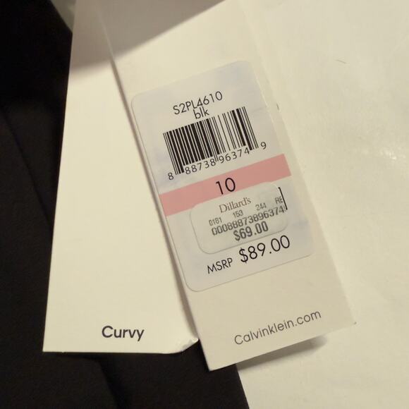 Calvin Klein Black Curvy Fit Roomy Hip Straight Leg Trouser Pants NEW Career - Picture 7 of 12